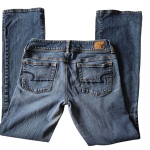 American Eagle Y2K Low Rise Kick Boot Jeans Size 6 29.5 Inseam